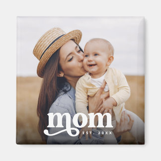 Retro stijl vintage typografie Moeder Opgericht Magneet