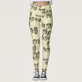 Retro stijl Vixen Blokken Leggings (Voorkant)
