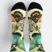Retro stijl vlinder kunst sokken (Top)