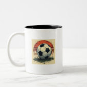 Retro stijl voetbal mok Cup (Links)