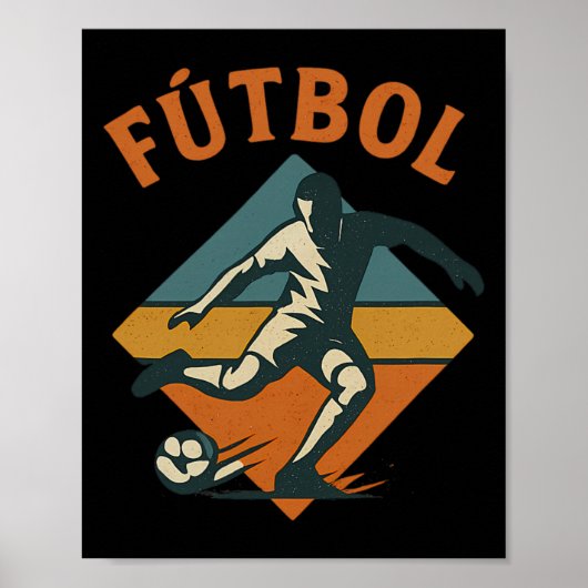 Retro stijl voetbalenthousiast vintage  poster (Voorkant)