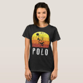 Retro Stijl Water Polo Silhouette retro t- (Voorkant volledig)