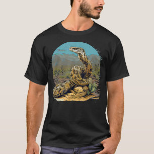 Retro Stijl Westerne Diamondback Rattlesnake T-shirt
