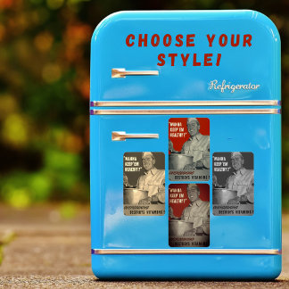 Retro stijl WWII Gezond eten koken Magneet