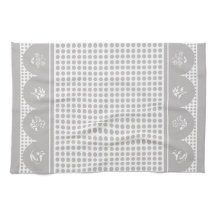 Retro  stijl zilvergrijze polka dot scallop