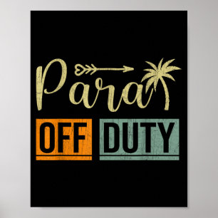 Retro stijl zomer einde schooljaar para uit poster