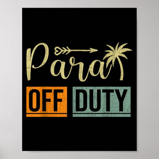 Retro stijl zomer einde schooljaar para uit poster (Voorkant)