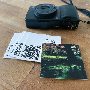 Retro Stijl Zwart Rood Professioneel Vierkante Visitekaartje