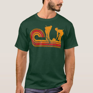 Retro Stijlcurlers Silhouette Curling T-shirt