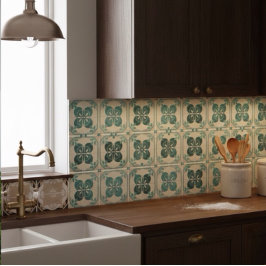 Retro  stijlkatalysator tegeltje