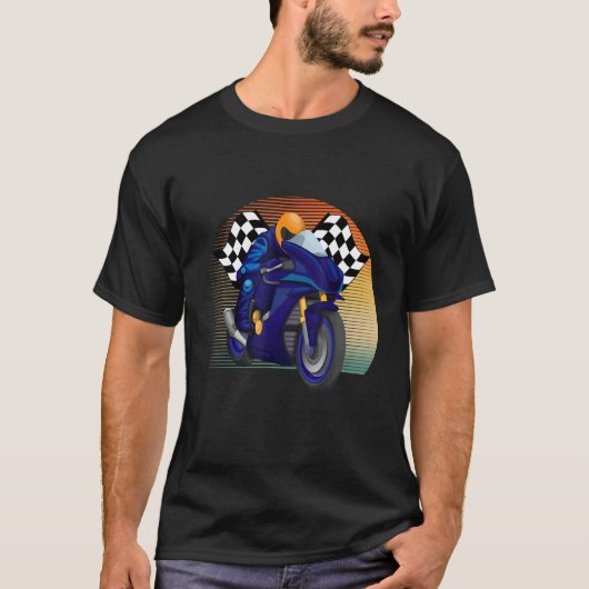 Retro  stijlmotormodel GP-raceventilator S T-shirt (Voorkant)