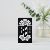 Retro  stijlreusachtige logo visitekaartje (Staand voorkant)