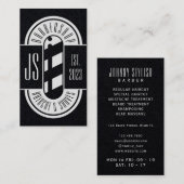 Retro  stijlreusachtige logo visitekaartje (Voorkant / Achterkant)