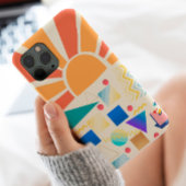  retro Stijlvol blauw rood  esthetisch Case-Mate iPhone Case