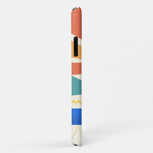  retro Stijlvol blauw rood  esthetisch Case-Mate iPhone Case (Achterkant/rechts)