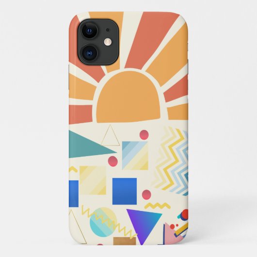 retro Stijlvol blauw rood esthetisch Case-Mate iPhone Case (Achterkant)