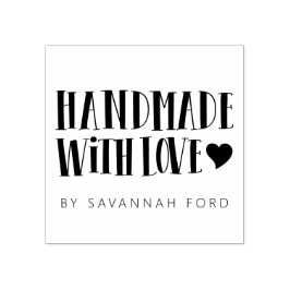 Retro stijlvol Handgemaakt met liefde Rubberstempel