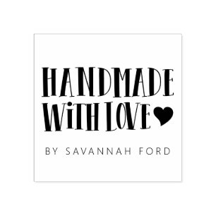 Retro stijlvol Handgemaakt met liefde Rubberstempel