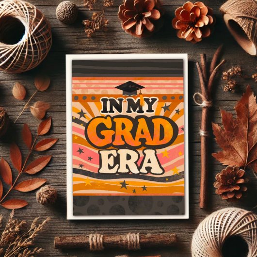 Retro stijlvol plezier in mijn Afstudeerder tijdpe Kaart