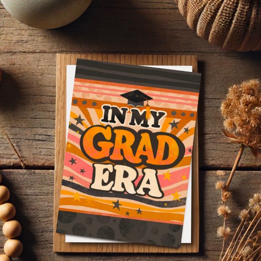 Retro stijlvol plezier in mijn Afstudeerder tijdpe Kaart