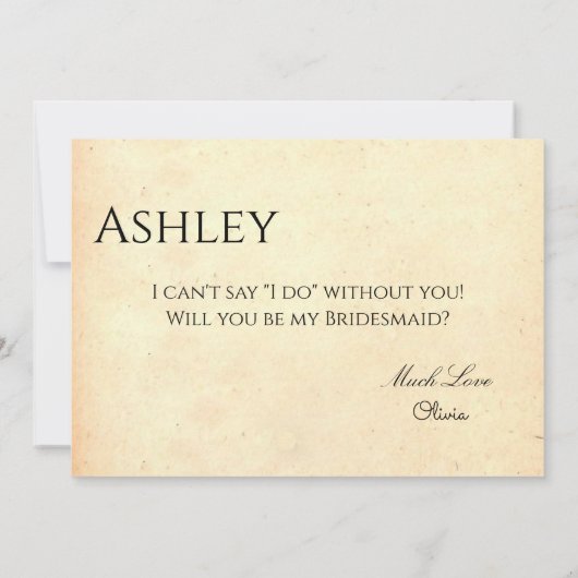  Retro Stijlvolle Couple Chic Bridesmaid Card Kaart (Achterkant)