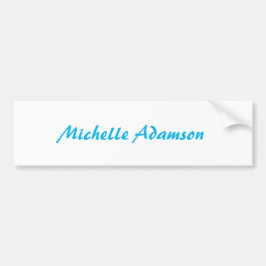 Retro Stijlvolle Elegant Plain Sky Blauw Wit Bumpersticker