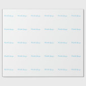 Retro Stijlvolle Elegant Plain Sky Blauw Wit Cadeaupapier (Vlak)