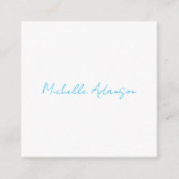 Retro Stijlvolle Elegant Plain Sky Blauw Wit