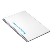 Retro Stijlvolle Elegant Plain Sky Blauw Wit Notitieboek (Rechterzijde)