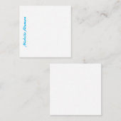 Retro Stijlvolle Elegant Plain Sky Blauw Wit Notitiekaartje (Voorkant / Achterkant)