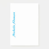 Retro Stijlvolle Elegant Plain Sky Blauw Wit Post-it® Notes (Voorkant)