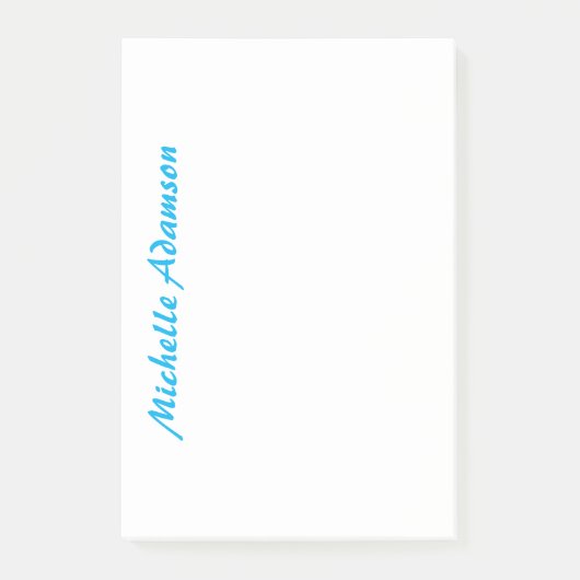 Retro Stijlvolle Elegant Plain Sky Blauw Wit Post-it® Notes (Voorkant)