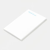 Retro Stijlvolle Elegant Plain Sky Blauw Wit Post-it® Notes (Schuin)