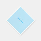 Retro Stijlvolle Elegant Plain Sky Blauw Wit Servet (Hoek)