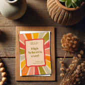 Retro Stijlvolle Funny Afstudeerder Huiswerk Quote Kaart