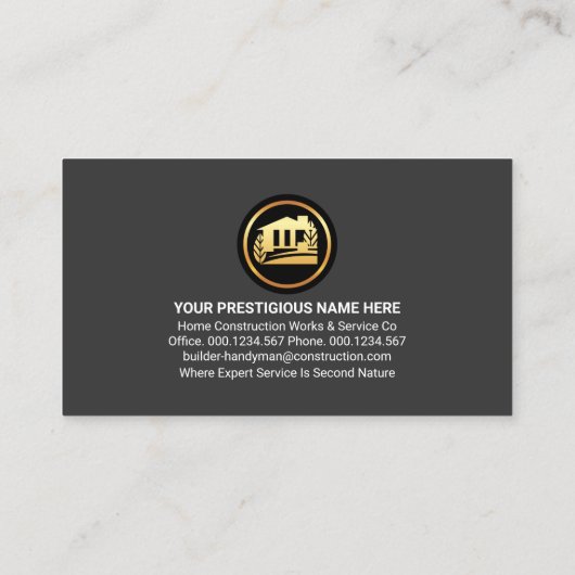 Retro Stijlvolle Handyman Tools Placard Visitekaartje (Achterkant)