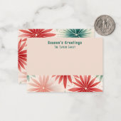 Retro stijlvolle kerstgroeten notitiekaartje (Voorkant / Achterkant in situ)