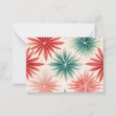 Retro Stijlvolle Kerstmis Seizoen Groeten Notitiekaartje (Achterkant)