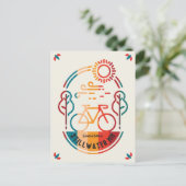 Retro Stillwater Minnesota Fietsroute Briefkaart (Staand voorkant)
