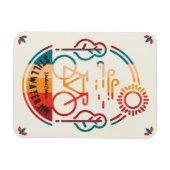 Retro Stillwater Minnesota Fietsroute Magneet (Horizontaal)