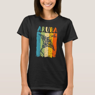 Retro Stingray Aruba Caribe Overeenkomende Vriende T-shirt