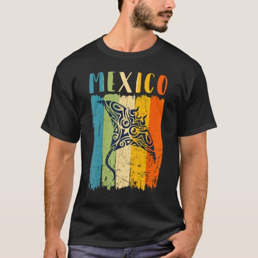 Retro Stingray Mexico Thema Vrienden Familie T-shirt (Voorkant)