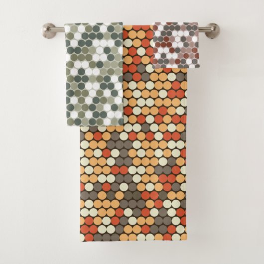 Retro stippen bad handdoek (Insitu)
