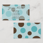 Retro Stippen (blauw) profielkaarten Visitekaartje (Voorkant / Achterkant)