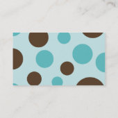 Retro Stippen (blauw) profielkaarten Visitekaartje (Achterkant)