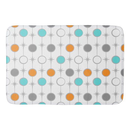 Retro Stippen en Starbursts Bath Mat (Voorkant)