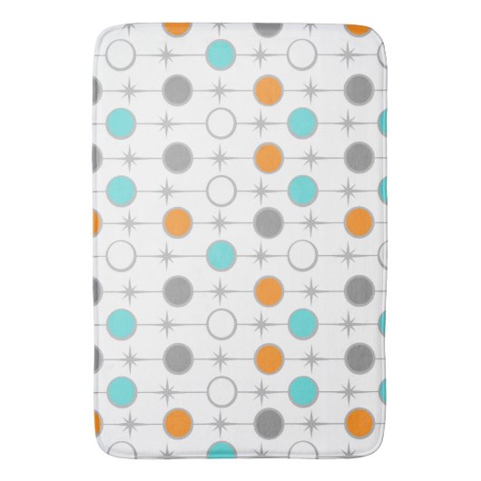 Retro Stippen en Starbursts Bath Mat (Voorkant Verticaal)
