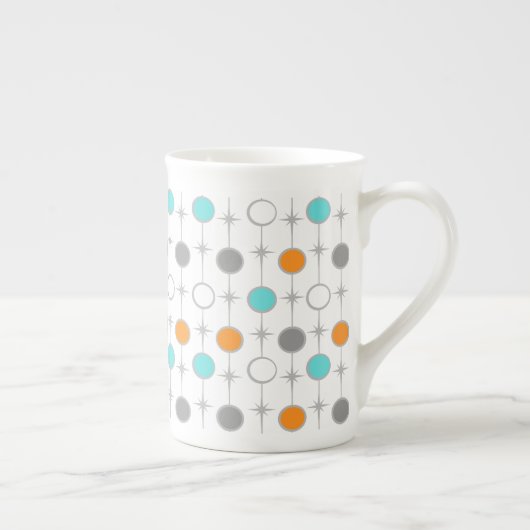 Retro Stippen en Starbursts beweren China Mok (Rechts)