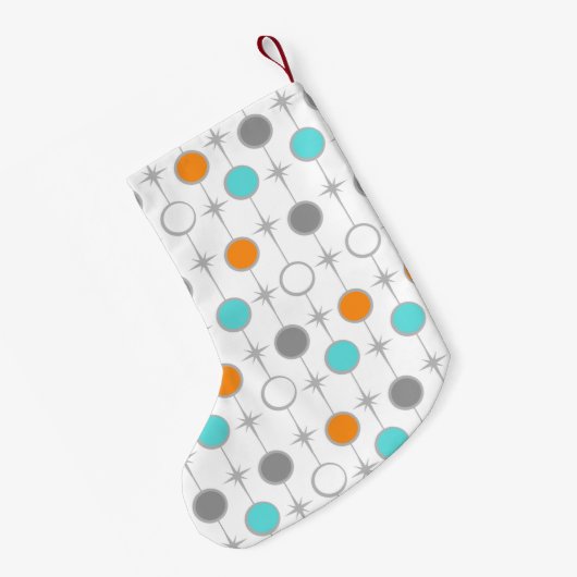 Retro-Stippen en Starbursts kerststooking Kleine Kerstsok (Achterkant (Hangend))