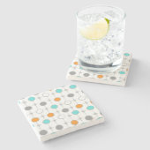 Retro Stippen en Starbursts Marble Onderzetter (Zijkant)